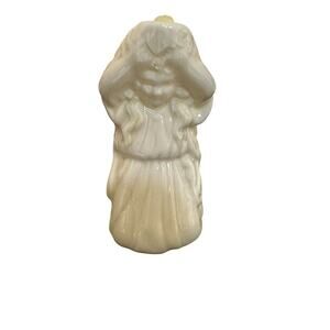 Irish Belleek Little Girl Cream Pitcher - 3rd Mark 1965-1980 - Third Green Mark